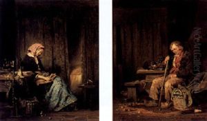 A Lady Sewing