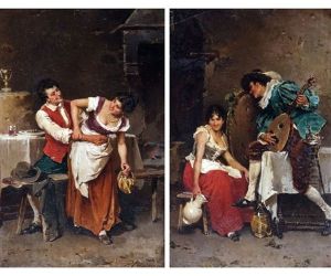 Interior Scenes With Lovers (a Pair) by Francesco Peluso