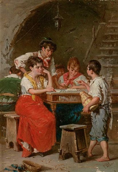 Neapolitanische Familie Beim Spiel - view 1