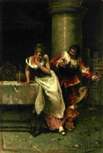 Scene Galante Dans Une Auberge by Francesco Peluso