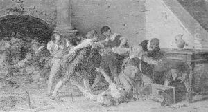 Pelea En La Taberna by Francesco Peluso