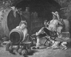 Ein Mittelalterlicher Landsknecht Hat Die Angenehmen Seiten Eines Weinkellers Entdeckt by Francesco Peluso