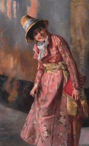 Glimlachende Jonge Vrouw by Edmund Blume