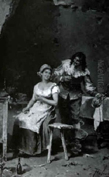 Tavern Interior With Cavalier And Maiden - view 1