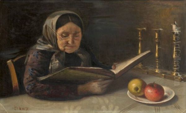 Old Woman Reading - view 1
