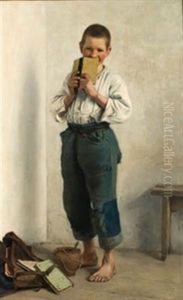 Nino En La Escuela by Maximino Pena Munoz