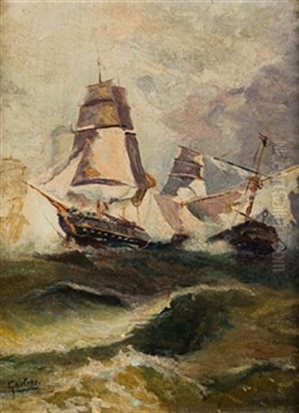 Barcos En La Tempestad - view 1