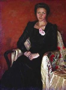 Portrat Einer Dame In Armlehnstuhl