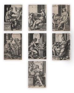 The Liberal Arts (set Of 7) by Georg Pencz