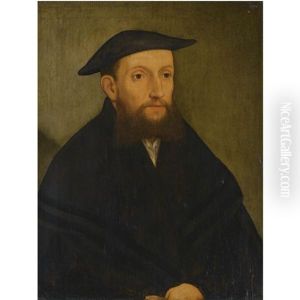 Portrait Of A Bearded Gentleman by Georg Pencz