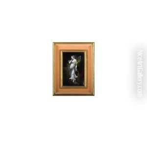 Ancient Winged Goddess Holding A Lyre And Palm Frond Ancient Winged Goddess Holding A Lyre And Palm Frond