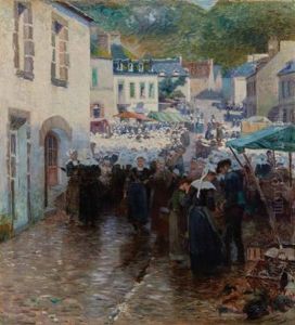 Peasants On Market Day, Pont-aven, France Peasants On Market Day, Pont-aven, France