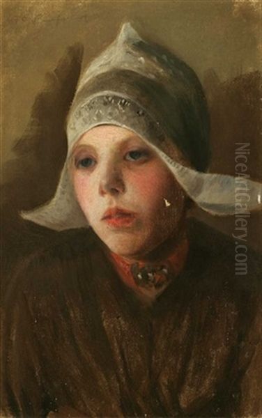 Portrait Of A Young Breton Girl - view 1