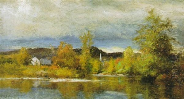 Autumn River Landscape by Frank C. Penfold