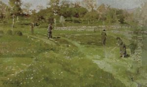 La Raccolta Del Fieno Nei Campi by Giuseppe Pennasilico