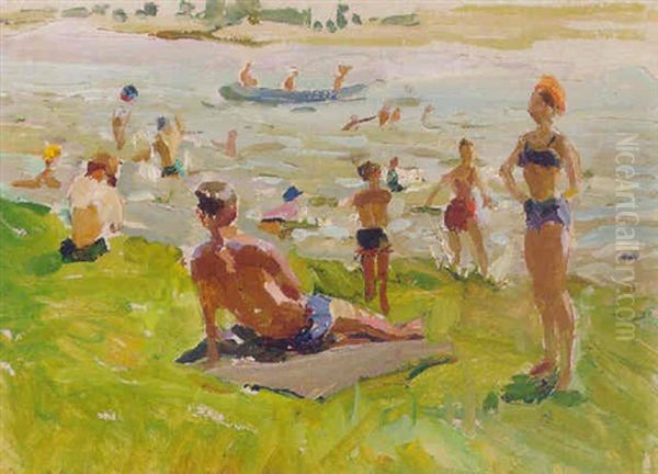 Figures On A Beach - view 1