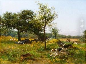 Chasse A Courre Au Lievre by Olivier de Penne