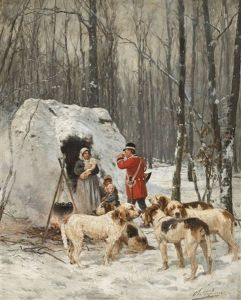Jagdszene Im Winter by Olivier de Penne