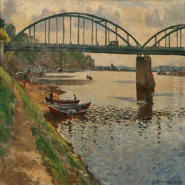 Summer Day At A Coast With A Bridge - view 1