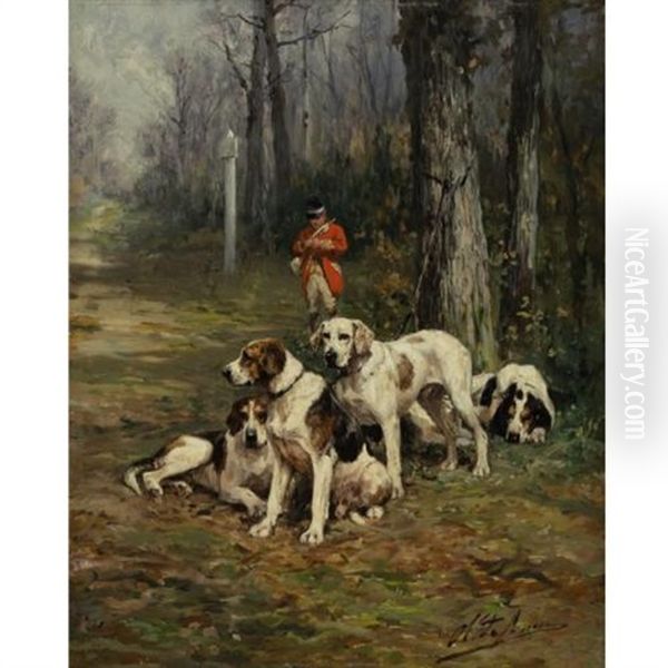 Hunting Dogs At Rest - view 1
