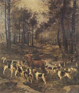 Cerf Tenant Les Abois