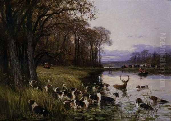 A Stag At Bay - view 1