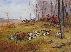 Scene De Chasse A Courre: La Prise Du Cerf Scene De Chasse A Courre: La Prise Du Cerf