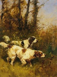 Deux Chiens A L'arret