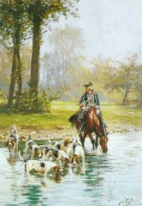 Veneur Et Sa Meute A La Riviere Veneur Et Sa Meute A La Riviere