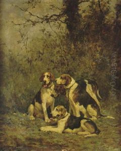 Hounds At Rest by Olivier de Penne