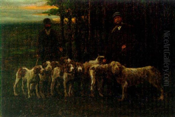 Huntsmen With A Pack Of Hounds - view 1