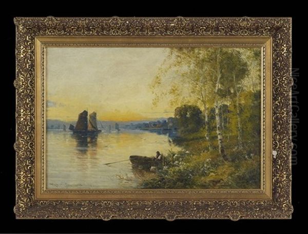 Quiet Dusk On The River - view 1
