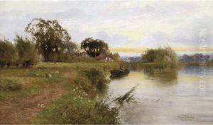 Evening On The Thames, Near Bray by Harry Pennell