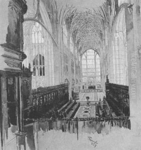 Gloucester Cathedral by Joseph Pennell
