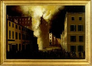 Conflagration Of The Exchange Coffee House by John Ritto Penniman