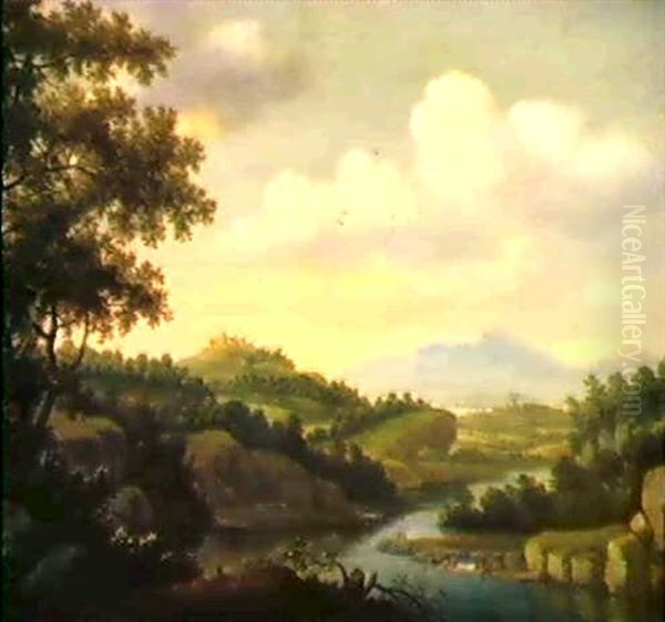 Flusslandschaft Mit Booten - view 1