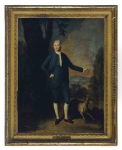 Portrait Of John Ffolkes With A Dog In A Landscape (+ Portrait Of Catherine Ffolkes; 2 Works)