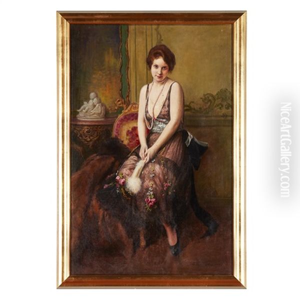 Seated Lady With A Fan - view 1