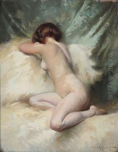 A Nude Back-turned Woman A Nude Back-turned Woman