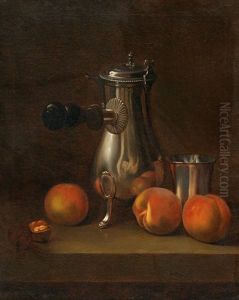 A Still Life With Peaches by Jean Valette-Falgores Penot
