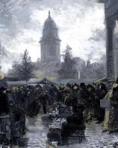 At The Berlin Gendarmenmarkt by August Blunck