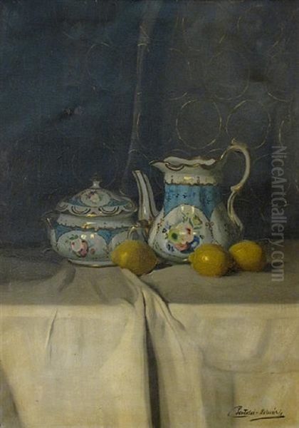 A Still Life With A Coffee Pot, A Sugar Bowl And Lemons - view 1