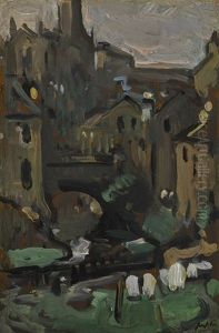Dean Village, Edinburgh by Samuel John Peploe