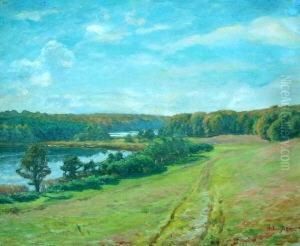 Landschaften Und Portrats . Konvolut Von 8 Arbeiten by August Blunck