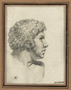 Portratstudie Eines Mannes Im Profil by Ditlev Konrad Blunck