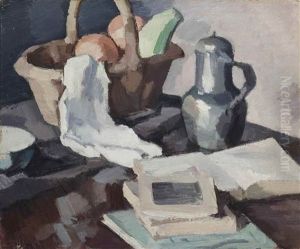 Still Life With Pewter Flagon (recto); Untitled (verso) by Samuel John Peploe