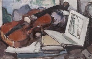Still Life With Violin by Samuel John Peploe
