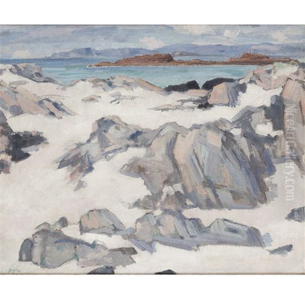 Grey Day Iona (+ Peploe's Sons With A Cricket Bat; Verso) - view 1