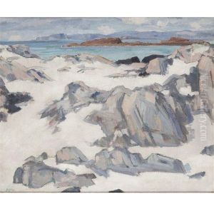 Grey Day Iona (+ Peploe's Sons With A Cricket Bat; Verso) by Samuel John Peploe