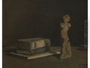 Still Life With Books And Statuette